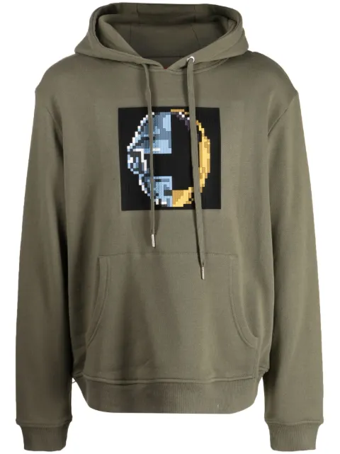 Mostly Heard Rarely Seen 8-Bit graphic-print cotton hoodie Green MHEB08BCKH06