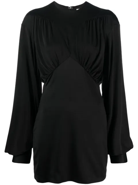 The Attico Judy split-sleeve minidress Black 232WCA166E069100