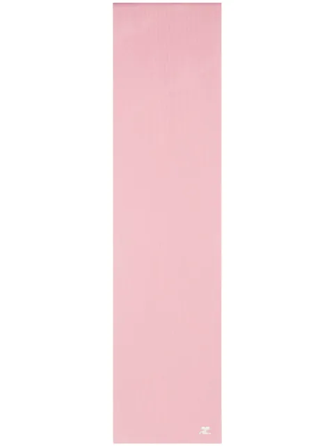 Courrèges logo-embroidered knitted scarf Pink 323MEC018FI0001