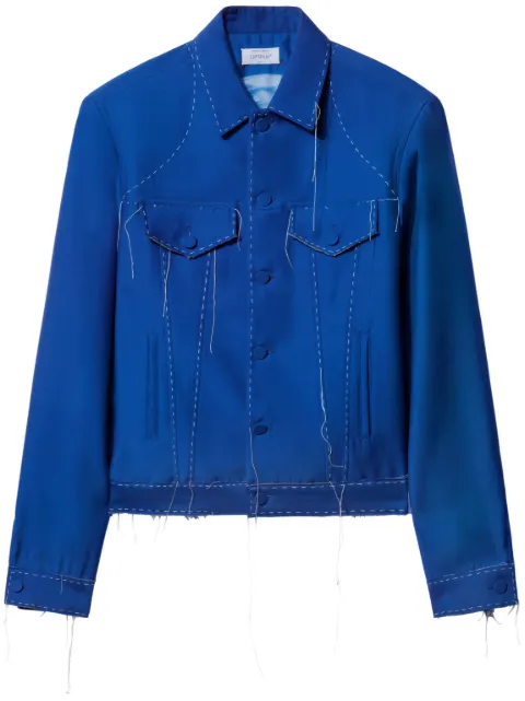 Off-White Alien Face tailored jacket Blue OMEV010S23FAB0016900