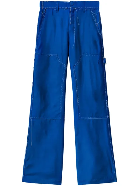 Off-White Runway Stitch Carpenter trousers Blue OMCA272S23FAB0016900