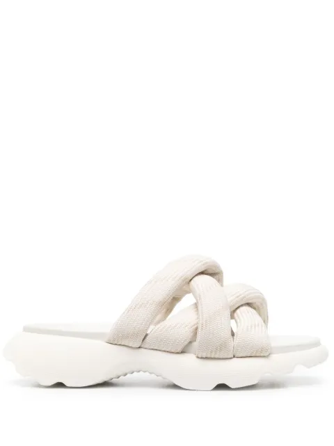 Moncler crossover-strap slides Neutrals I109B4C00020M2995