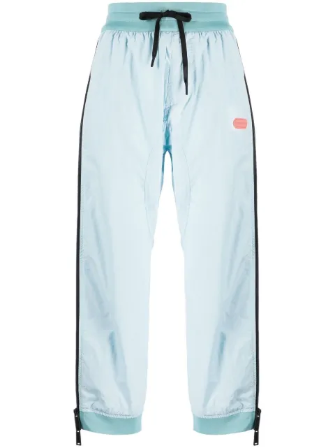 DSQUARED2 side-zip logo-patch trousers Blue S75KB0320S76513