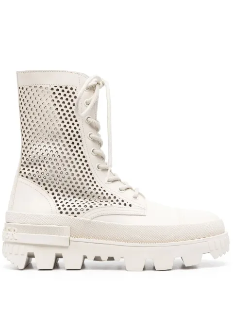 Moncler perforated lace-up boots Neutrals I109B4F00040M2776