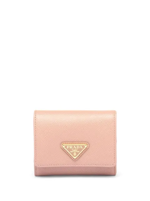 Prada small Saffiano leather wallet Pink 1MH043QHH