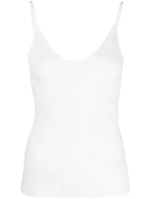 Jil Sander V-neck plain tank top White J01NC0015J70026