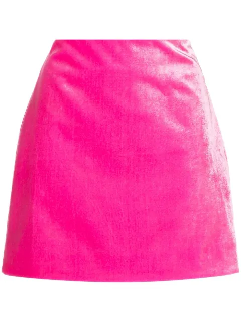 Ermanno Scervino Vevlvet A-line mini skirt Pink D412O713