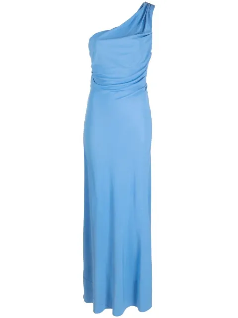 Alberta Ferretti one-shoulder long dress Blue A04171621