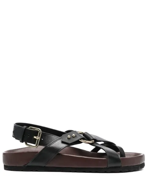 Soeur Mexico leather sandals Black CHA0802
