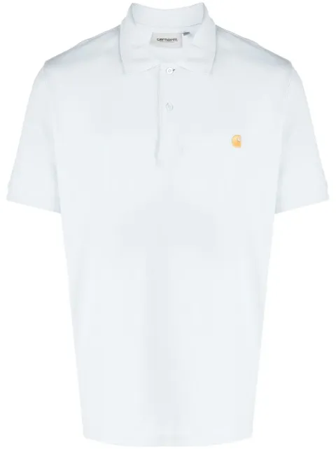 Carhartt WIP embroidered-logo polo shirt Blue I023807