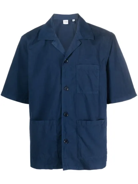 ASPESI short-sleeve cotton shirt Blue CE18G329