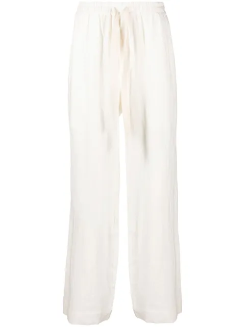 COMMAS Mid-rise wid-leg trousers White CP002