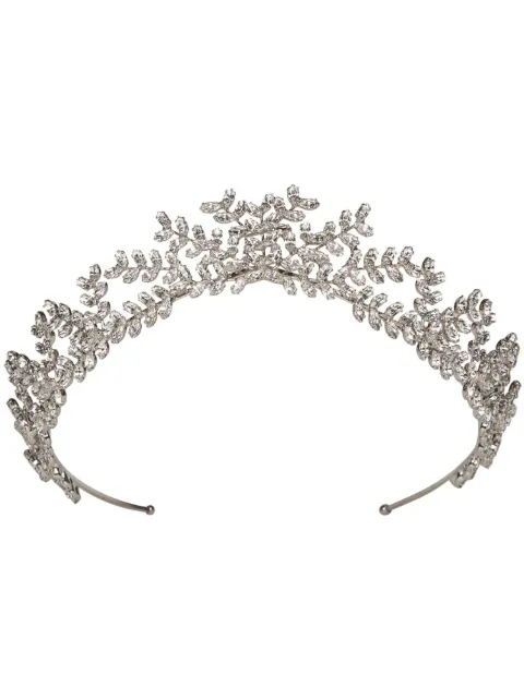Jennifer Behr Mignonette crystal-embellished tiara White 50NC12CRYSTAL