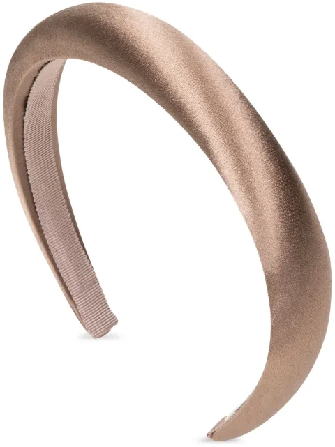 Jennifer Behr Tori satin-finish headband Brown 15BA3