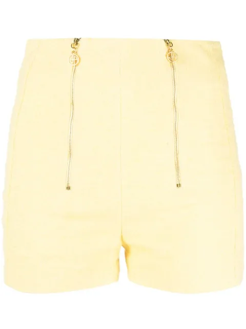 Patou double zip fastening tailored shorts Yellow TR0290134213M