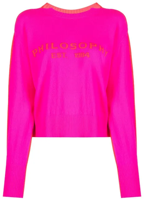 Philosophy Di Lorenzo Serafini crew neck knitted jumper Pink A09090700