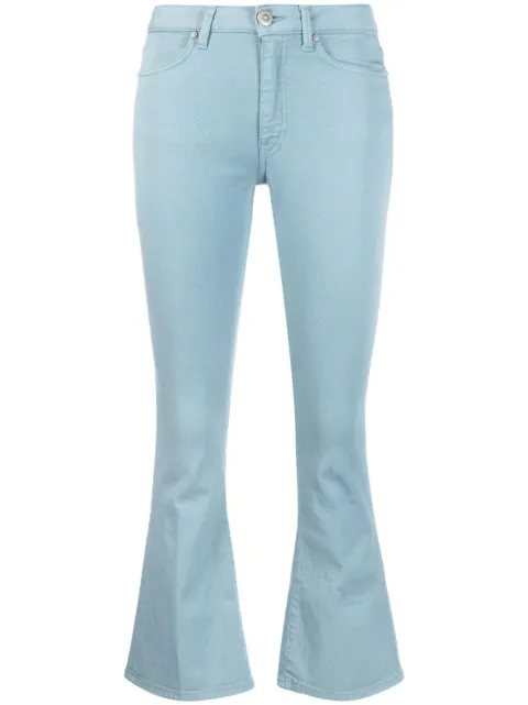 DONDUP logo-patch bootcut jeans Blue DP449BS0030DPTDW