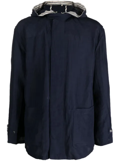Giorgio Armani lightweight hooded jacket Blue 3SGOC09RT00RJ