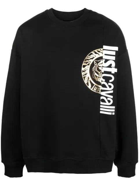 Just Cavalli logo-print sweatshirt Black 74OBIF05CF200