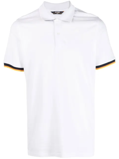 K-Way logo-patch polo shirt White K7121IWVINCENT