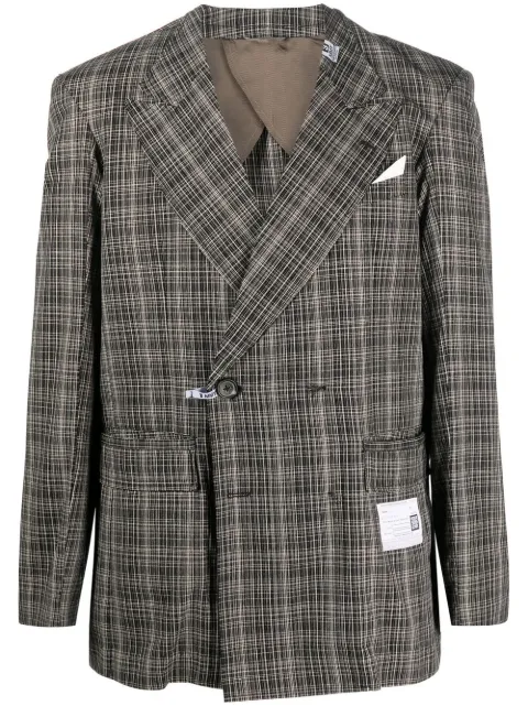 Maison MIHARA YASUHIRO checked-pattern blazer Black A10JK0321