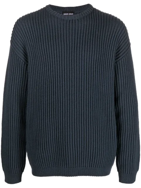 Giorgio Armani chunky-knit jumper Blue 3RSM14SM10Z