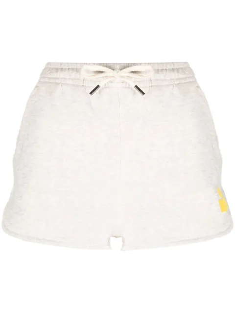 MARANT ÉTOILE Mifa logo-print track shorts Neutrals SH0022FAA1M07E
