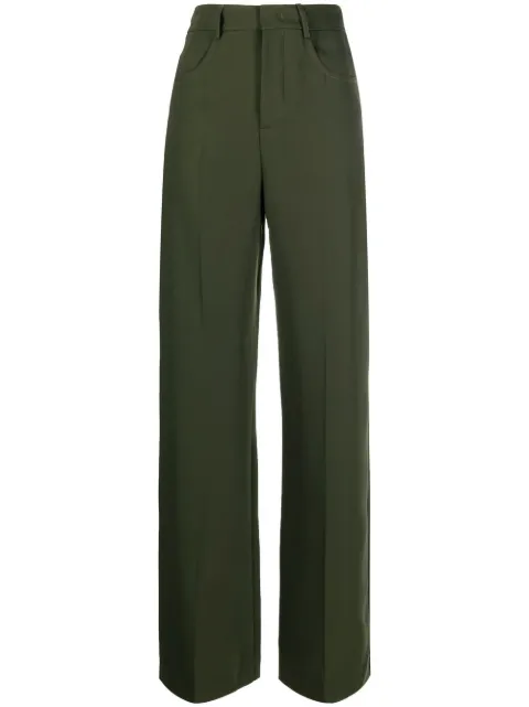 Blanca Vita straight-leg cut trousers Green POLYGALA3552