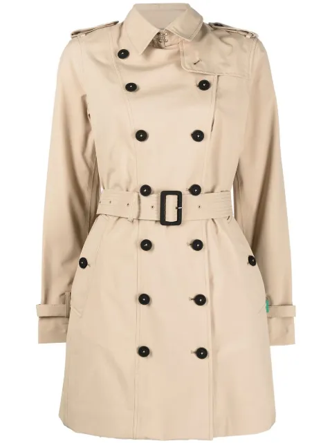 Save The Duck double-breasted lightweight trench coat Brown D43090WAUDREY