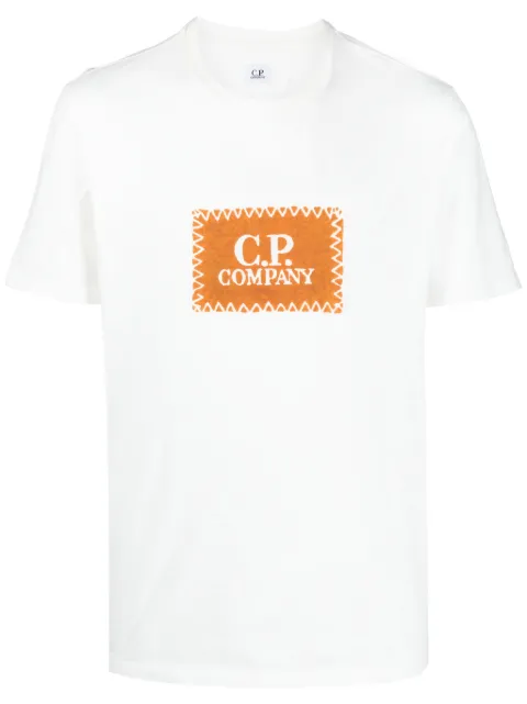 C.P. Company logo-print cotton T-shirt White 14CMTS351A005431H