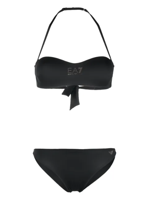 Ea7 Emporio Armani logo-embellished bikini set Black 9110463R402
