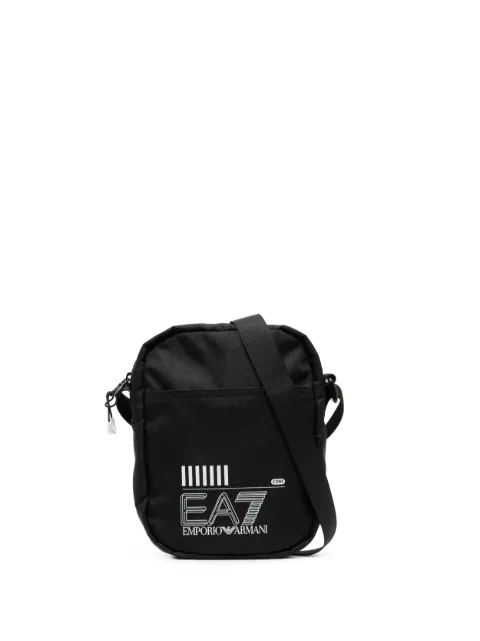 Ea7 Emporio Armani logo-print messenger bag Black 245086CC940