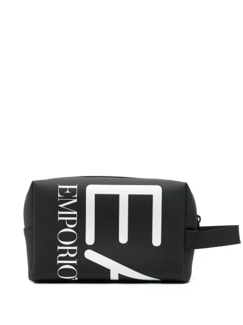 Ea7 Emporio Armani logo-print wash bag Black 2450763R910