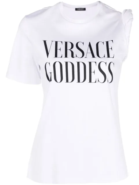 Versace logo-print cotton T-shirt White 10082891A06529