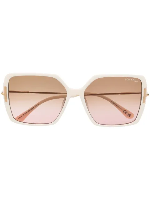 TOM FORD Eyewear square-shaped gradient lenses sunglasses Neutrals FT1039