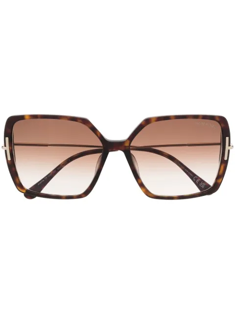 TOM FORD Eyewear oversize square-frame sunglasses Brown FT1039