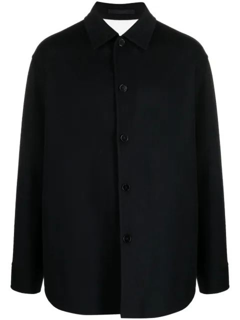 Jil Sander long-sleeve cashmere shirt jacket Blue J23BN0006J35001