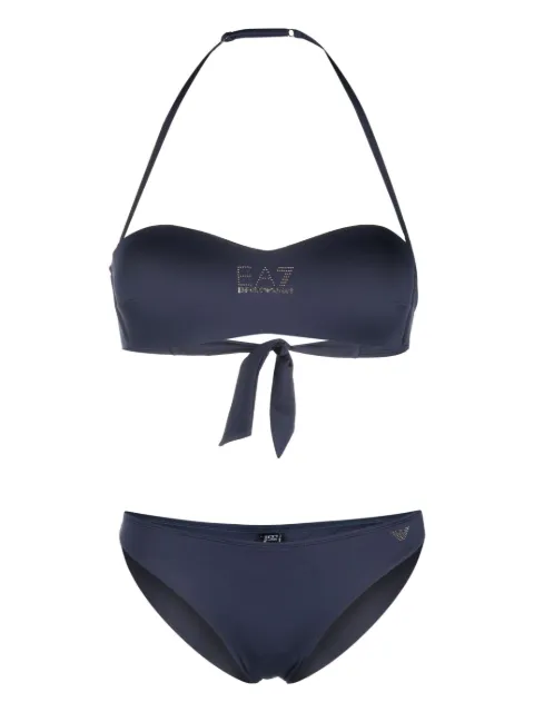 Ea7 Emporio Armani logo-embellished bikini set Blue 9110463R402