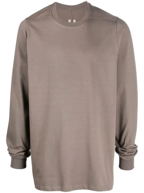 Rick Owens long-sleeve cotton T-shirt Brown RU01C4277