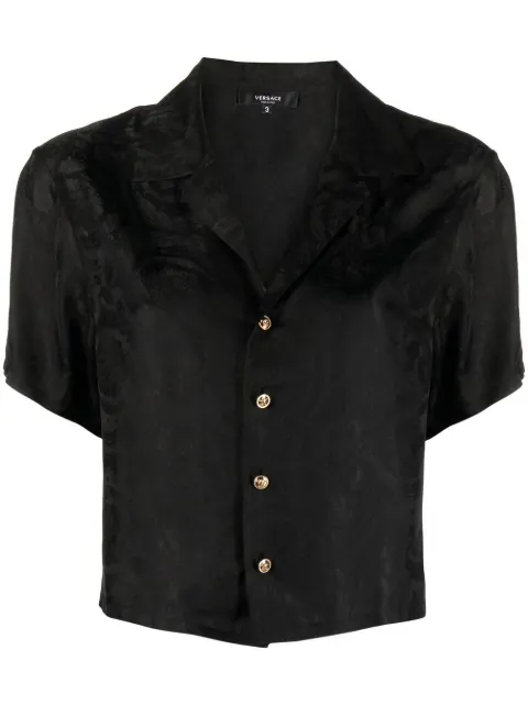 Versace Barocco jacquard pajama top Black 10036611A06341