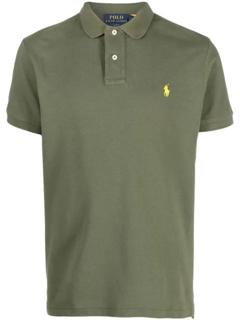 Polo Ralph Lauren embroidered-logo detail polo shirt Green 710536856352