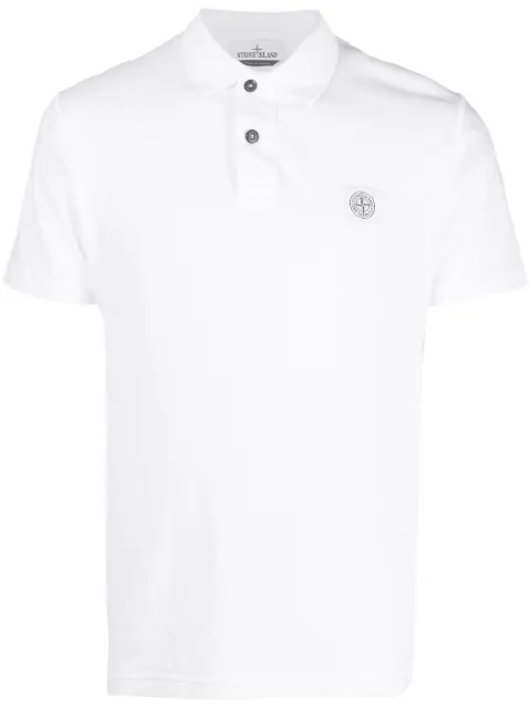 Stone Island Compass-patch polo shirt White K1S152200205S0057