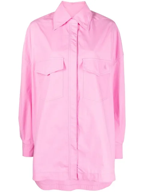 The Attico Elaine buttoned overshirt Pink 232WCB24C052