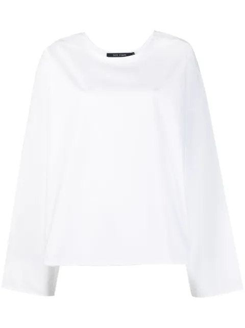 Sofie D'hoore plain long-sleeve blouse White BAXLEECPOP