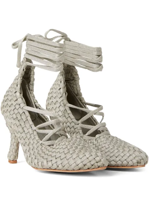 Isa Boulder leather pumps Silver RS23AC25