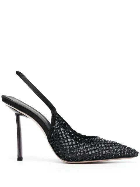 Le Silla Gilda 100mm slingback pumps Black 2299U090P1PPSAS