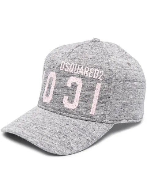 DSQUARED2 logo-print cotton cap Grey BCM066708C03564