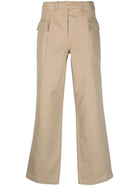 Sunflower straight-leg cropped trousers Green 4105CARGOPANT