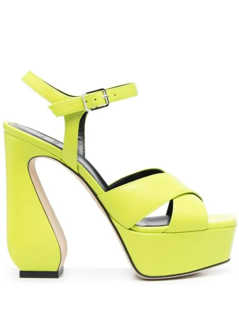 Si Rossi sculpted-heel sandals Green A93780MNAG01111