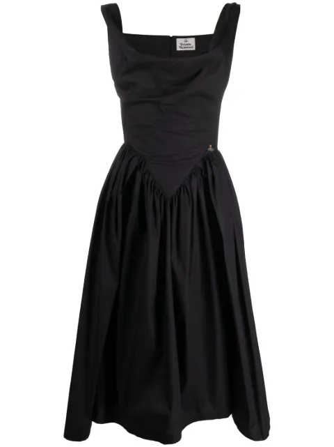 Vivienne Westwood cowl-neck corset dress Black 1101032ZW009Q